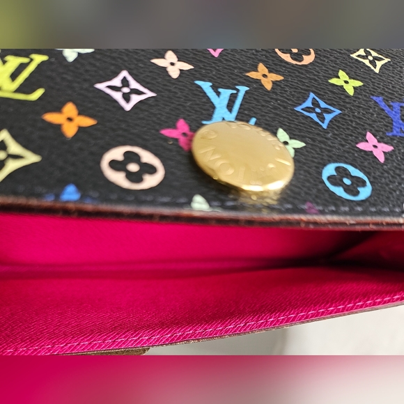 Louis Vuitton Black Monogram Multicolore Long Sarah Wallet - Picture 9 of 10